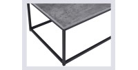 Table basse EWING effet pierre grise, idéal pour un salon unique