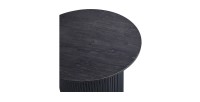 Table basse collection VAGOS effet bois brun foncé diamètre 50 cm