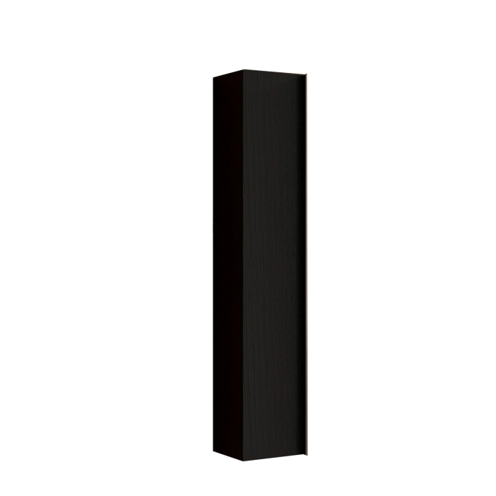 Meuble de salle de bain suspendu, 1porte, collection FRASSI. Coloris noir cendré