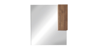 Miroir design avec rangement, 120x110 cm, collection FRASSI, coloris chêne clair