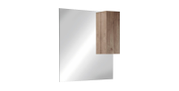 Miroir design avec rangement, 100x110 cm, collection FRASSI, coloris chêne clair