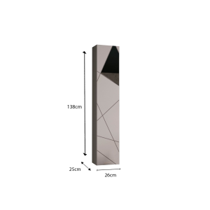 Meuble de salle de bain suspendu, 1porte, collection VITARIO. Coloris blanc brillant