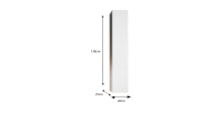 Meuble de salle de bain suspendu, 1porte, collection VIENNE. Coloris blanc brillant
