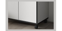 Desserte de cuisine collection GIN design blanc et gris. Idéal pour une cuisine modulaire