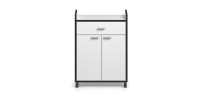 Desserte de cuisine collection GIN design blanc et gris. Idéal pour une cuisine modulaire