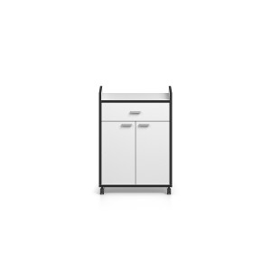 Desserte de cuisine collection GIN design blanc et gris. Idéal pour une cuisine modulaire