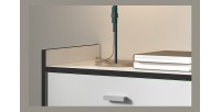 Desserte de cuisine collection GIN design blanc et gris. Idéal pour une cuisine modulaire