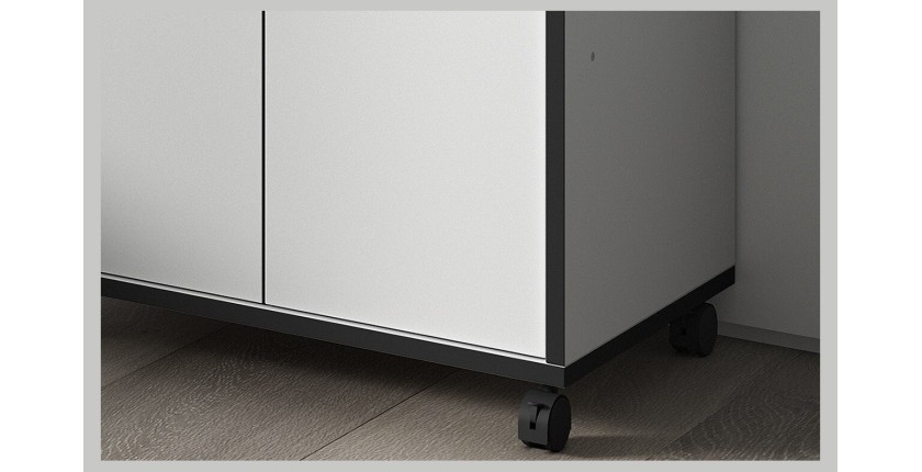 Desserte de cuisine collection GIN design blanc et gris. Idéal pour une cuisine modulaire