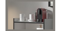 Desserte de cuisine collection GIN design blanc et gris. Hauteur 95cm. Idéal pour une cuisine modulaire