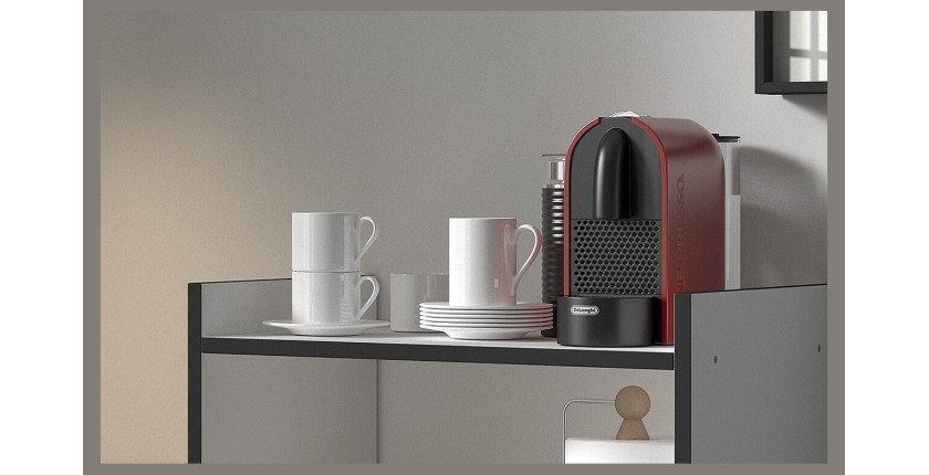 Desserte de cuisine collection GIN design blanc et gris. Hauteur 95cm. Idéal pour une cuisine modulaire