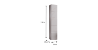 Meuble de salle de bain suspendu, 1porte, collection KUBRICK. Coloris blanc brillant