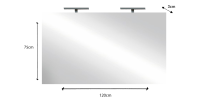 Miroir design avec 2 leds, 120x75 cm, collection KUBRICK