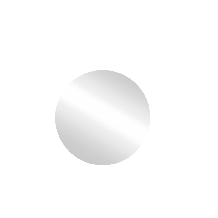 Miroir design rétro éclairé, 74x74 cm, collection BURA