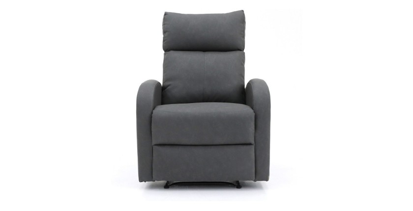 Fauteuil relax ERA relevable manuellement matière PU couleur noir, un fauteuil d'exception