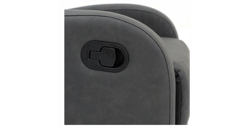 Fauteuil relax ERA relevable manuellement matière PU couleur noir, un fauteuil d'exception