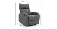 Fauteuil relax ERA relevable manuellement matière PU couleur noir, un fauteuil d'exception