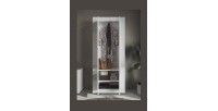 Armoire d'entrée, collection CISA, coloris blanc brillant laqué