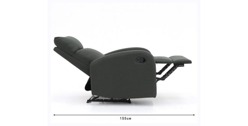 Fauteuil relax ERA relevable manuellement matière PU couleur gris, un fauteuil d'exception