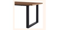 Table à manger EDWAR longueur 180cm en décor bois exotique mango, idéal pour une salle à manger conviviale
