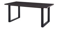 Table à manger EDWAR longueur 180cm en décor bois brun foncé, idéal pour une salle à manger conviviale