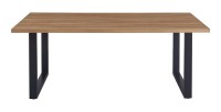 Table à manger EDWAR longueur 200cm en décor chêne vieilli, idéal pour une salle à manger conviviale