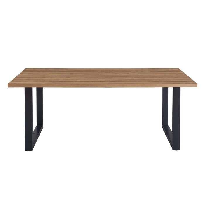Table à manger EDWAR longueur 200cm en décor chêne vieilli, idéal pour une salle à manger conviviale