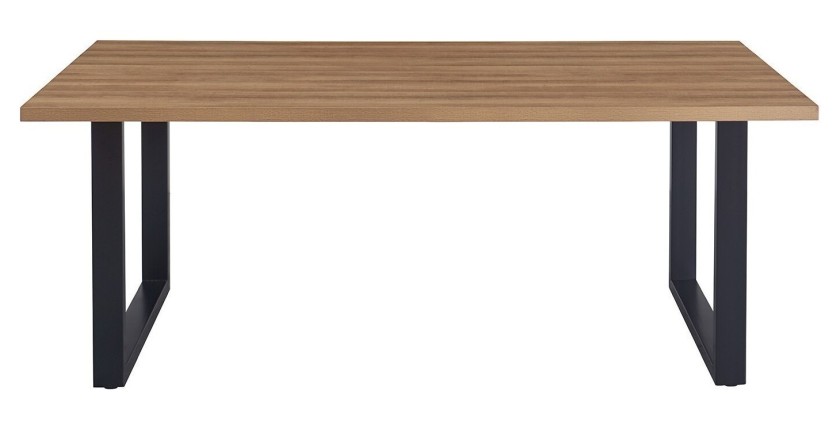 Table à manger EDWAR longueur 200cm en décor chêne vieilli, idéal pour une salle à manger conviviale