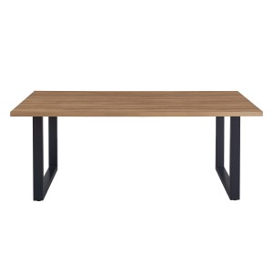 Table à manger EDWAR longueur 200cm en décor chêne vieilli, idéal pour une salle à manger conviviale