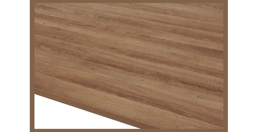 Table à manger EDWAR longueur 200cm en décor chêne vieilli, idéal pour une salle à manger conviviale