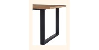 Table à manger EDWAR longueur 200cm en décor chêne vieilli, idéal pour une salle à manger conviviale