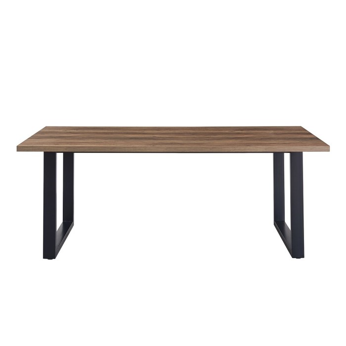 Table à manger EDWAR longueur 200cm en décor bois exotique mango, idéal pour une salle à manger conviviale
