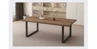 Table à manger EDWAR longueur 200cm en décor bois exotique mango, idéal pour une salle à manger conviviale