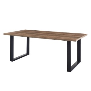 Table à manger EDWAR longueur 200cm en décor bois exotique mango, idéal pour une salle à manger conviviale