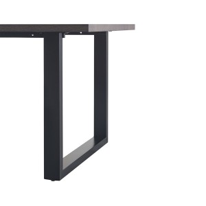Table à manger EDWAR longueur 200cm en décor bois brun foncé, idéal pour une salle à manger conviviale