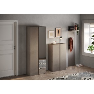 Porte manteau suspendu avec une étagère, collection KEY, coloris marron