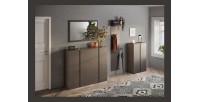 Porte manteau suspendu avec une étagère, collection KEY, coloris marron