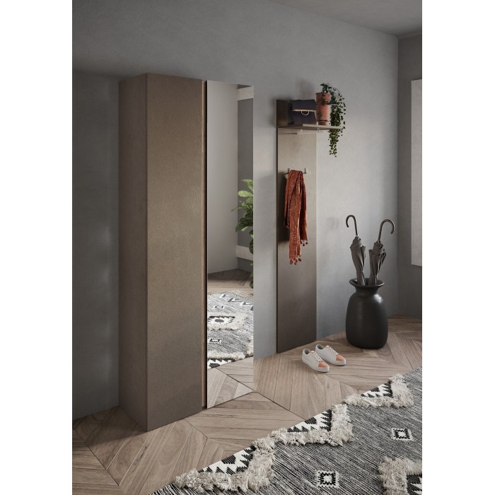 Porte manteau suspendu avec une étagère, collection KEY, coloris marron
