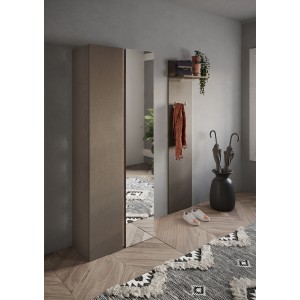 Porte manteau suspendu avec une étagère, collection KEY, coloris marron