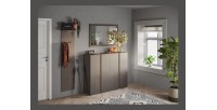 Miroir d'entrée design, 110x68 cm, collection KEY, contour marron