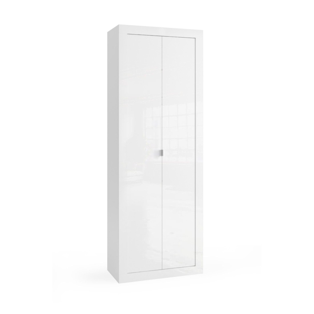 Armoire de salle de bains, 2 portes, collection CISA. Coloris blanc brillant