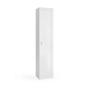 Armoire de salle de bains, 1 porte, collection CISA. Coloris blanc brillant