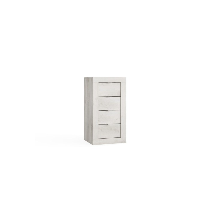 Commode avec 4 tiroirs large 42cm, collection CISA. Coloris chêne gris