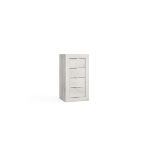 Commode avec 4 tiroirs large 42cm, collection CISA. Coloris chêne gris