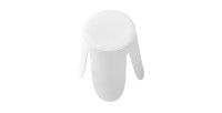 Tabouret OSTIN coloris blanc, grâce a son design atypique il s'adapte a tous types de salon