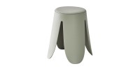 Tabouret OSTIN coloris Gris-Vert, grâce a son design atypique il s'adapte a tous types de salon