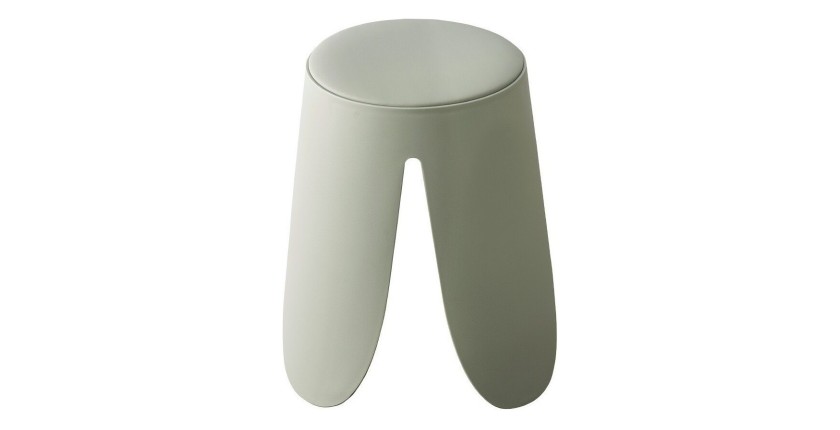 Tabouret OSTIN coloris Gris-Vert, grâce a son design atypique il s'adapte a tous types de salon
