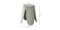 Tabouret OSTIN coloris Gris-Vert, grâce a son design atypique il s'adapte a tous types de salon