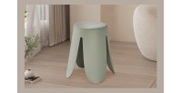 Tabouret OSTIN coloris Gris-Vert, grâce a son design atypique il s'adapte a tous types de salon