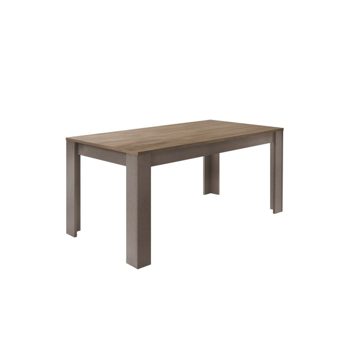Table 180cm pour salle à manger FANZY. Décor chêne clair