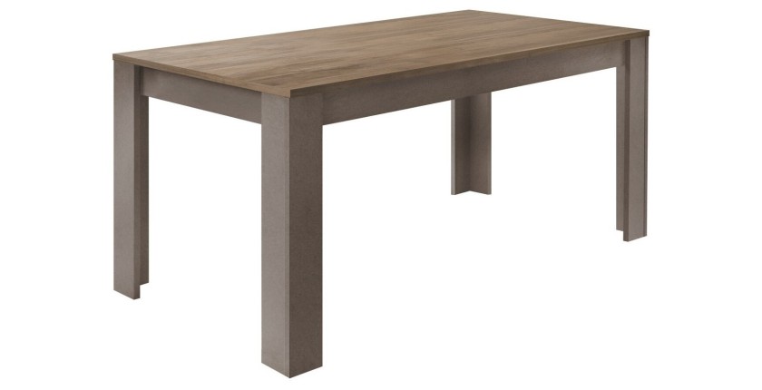Table 180cm pour salle à manger FANZY. Décor chêne clair